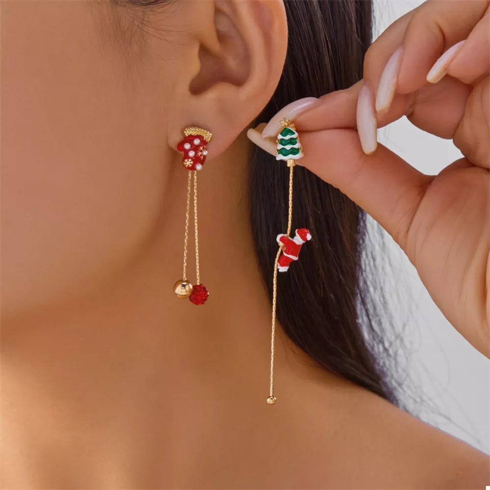 earrings in red featuring drop design and drop fit