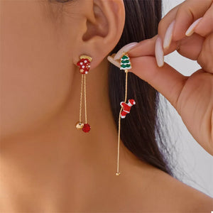 earrings in red featuring drop design and drop fit