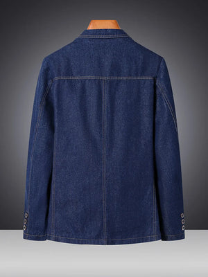 Men's Plus Size Classic Denim Blazer in this colorway