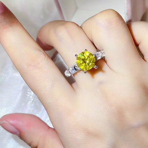 0.3 Carat Sterling Silver Solitaire Moissanite Ring option 3