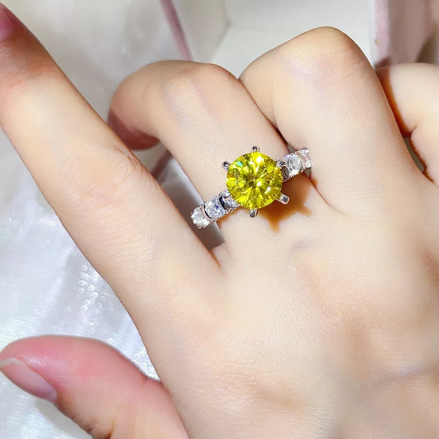 0.3 Carat Sterling Silver Solitaire Moissanite Ring option 3
