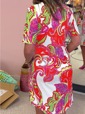 lime green shift dress with knee-length and pullover