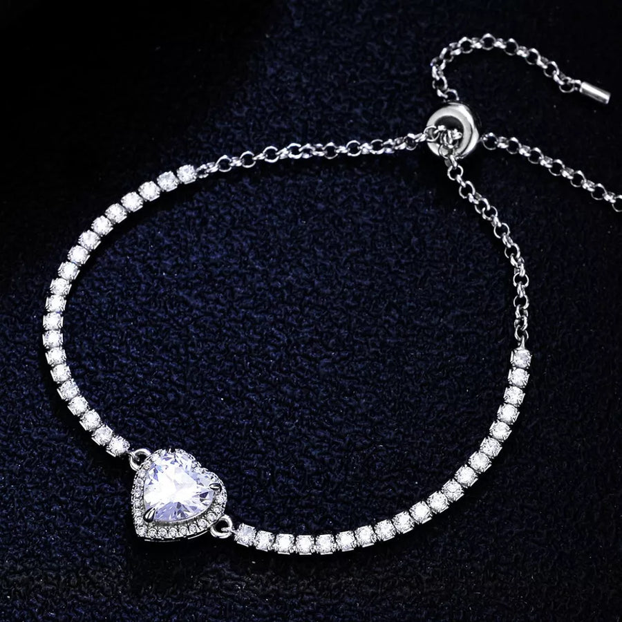 silver bracelet with wrist-length and drawstring