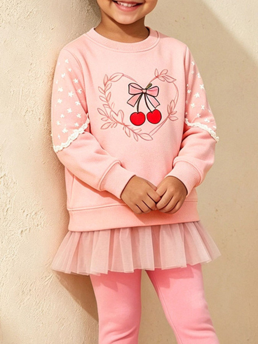 Blush Pink sweatshirt with hip-length and pullover