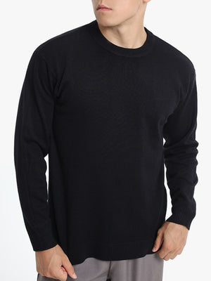 taupe regular crewneck sweater with crew neck