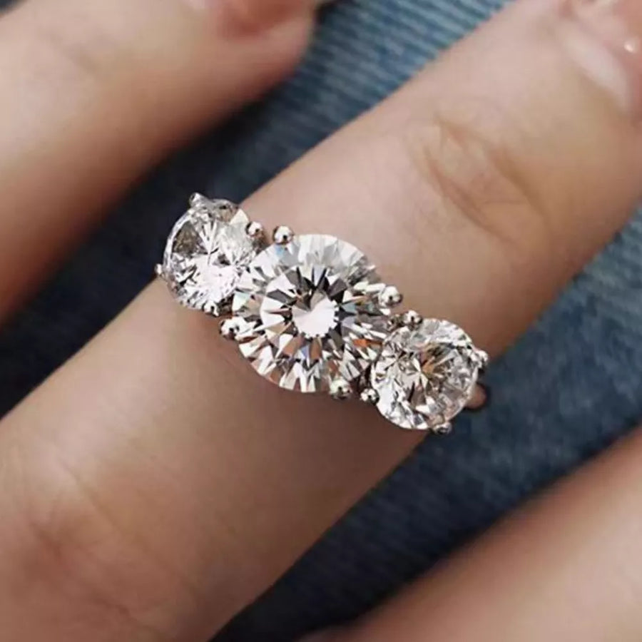 4 Carat Moissanite Sterling Silver Ring option 3