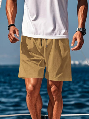 Men's Drawstring Casual Shorts in White