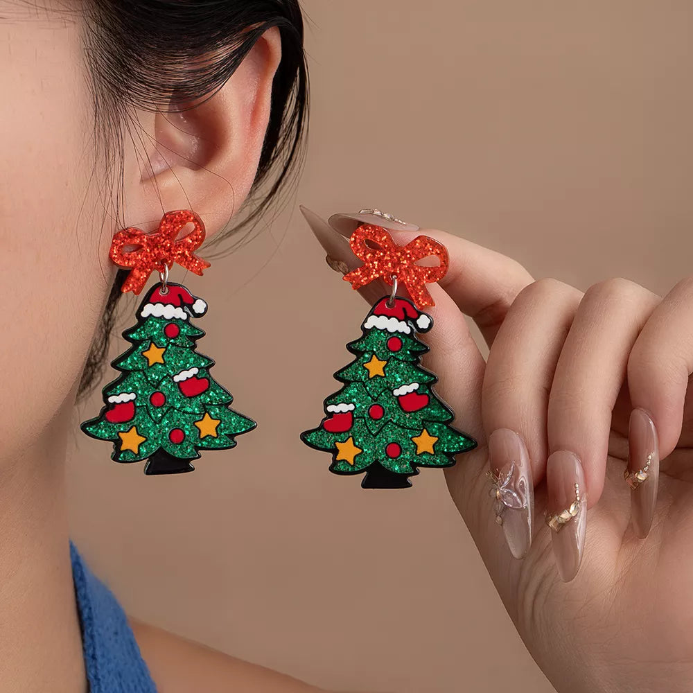earrings in forest green featuring drop earrings and drop fit