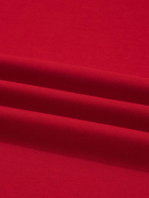 Deep Red sweatshirt with subtle fabric texture and folded detail
