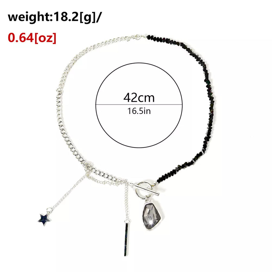 Gothic Punk Star Charm Toggle Necklace option 7