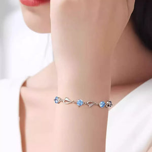 Silver with 0.3 Carat Moissanite 925 Sterling Silver Bracelet