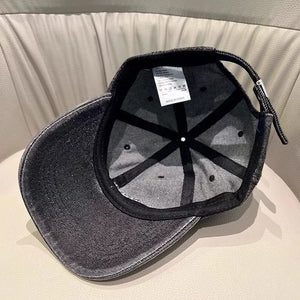 Black Gray Classic Embroidered Baseball Cap
