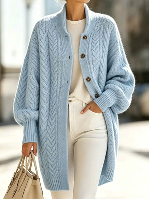 100% polyester Care instructions: Machine wash cold cardigan in Gray with relaxed silhouette