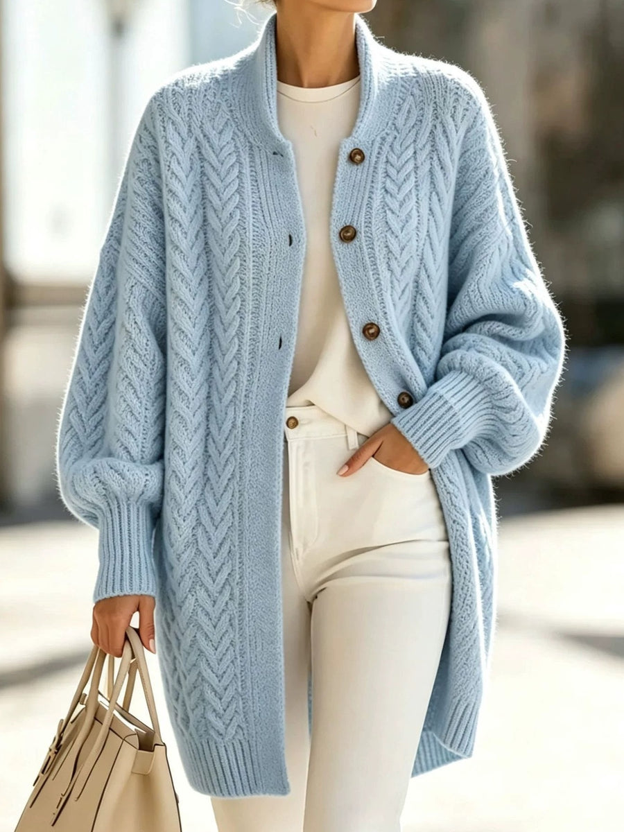 100% polyester Care instructions: Machine wash cold cardigan in Gray with relaxed silhouette