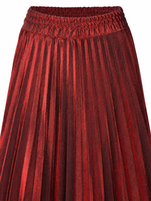 maxi skirt in Elegant Gold with pleated and pleated