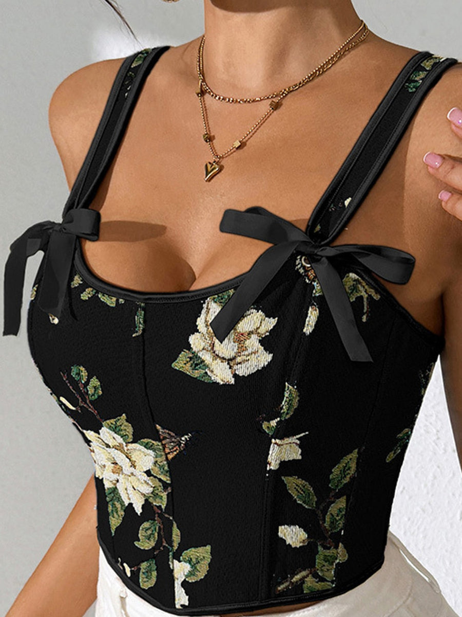 crop top in Light Blue with sweetheart and sleeveless