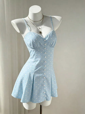 100% polyester Care instructions: Machine wash cold mini dress in White with fit-and-flare silhouette