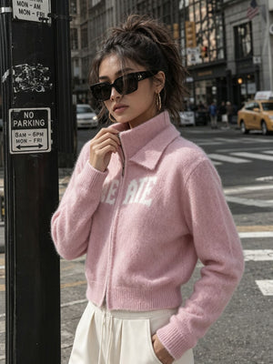 Yellow cardigan with stretch and long sleeve