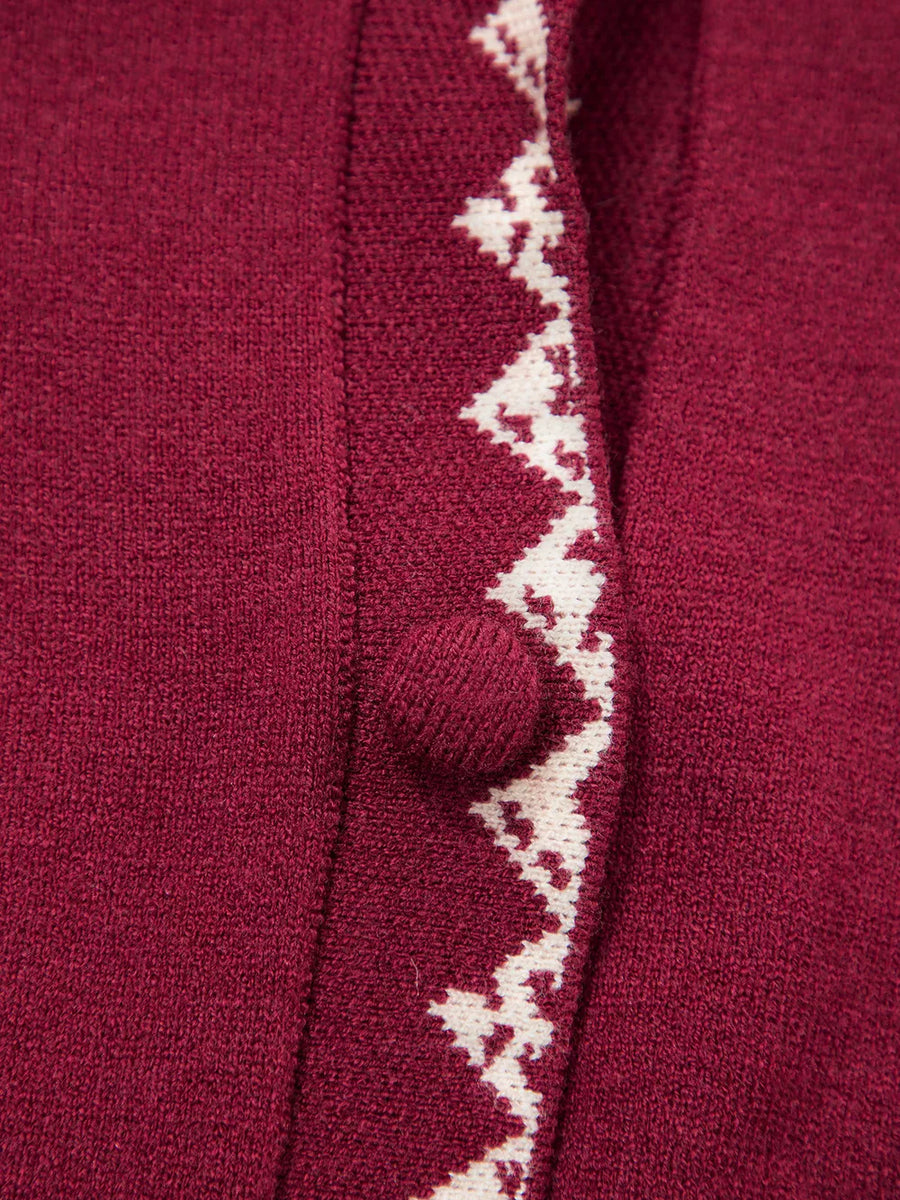 cardigan in Burgundy