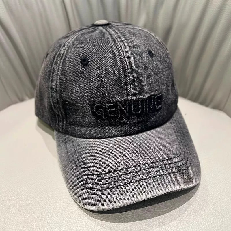 Dark Blue Classic Embroidered Baseball Cap