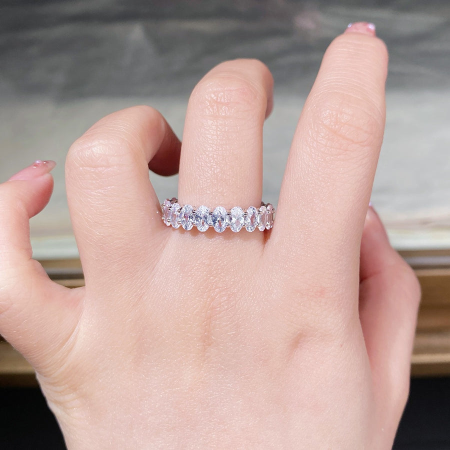 925 Sterling Silver Zircon Ring Style 10500182189 in clear with zircon stones