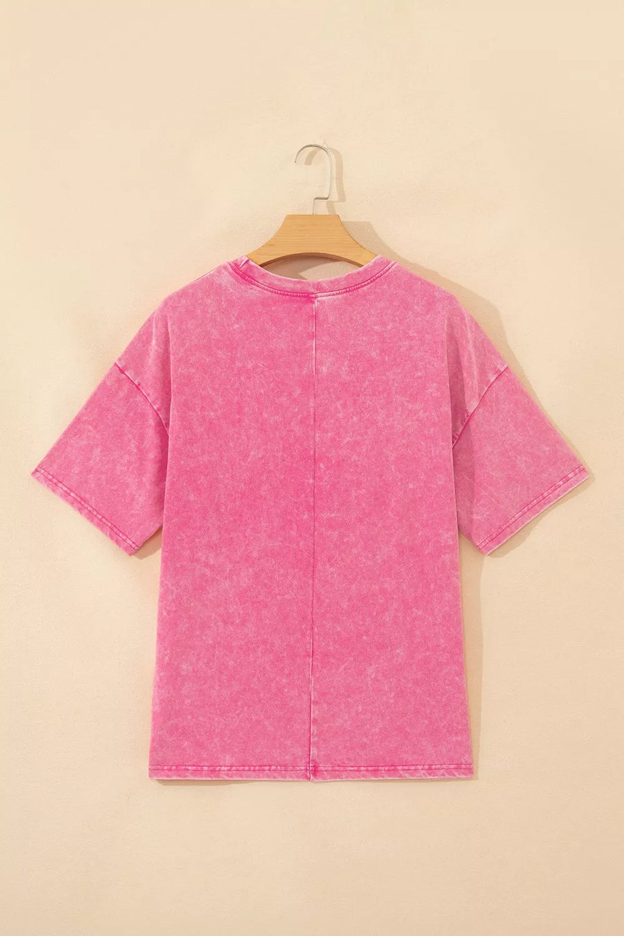 Solid Color Cotton Mineral Washed Oversize Tee option 8