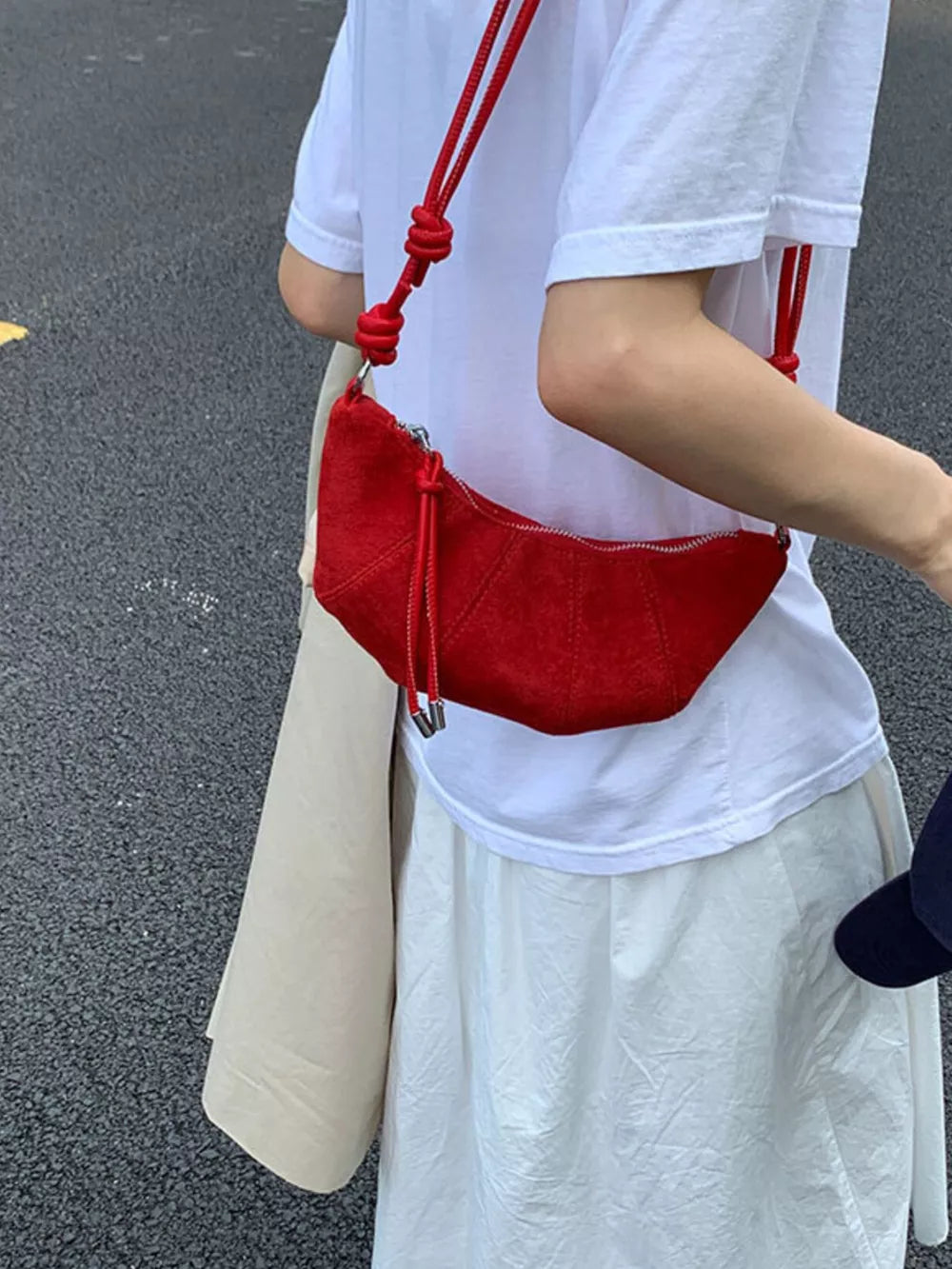 Yellow Spaghetti Strap Crossbody Bag
