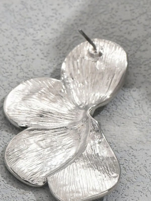 silver earrings with drop and post-back
