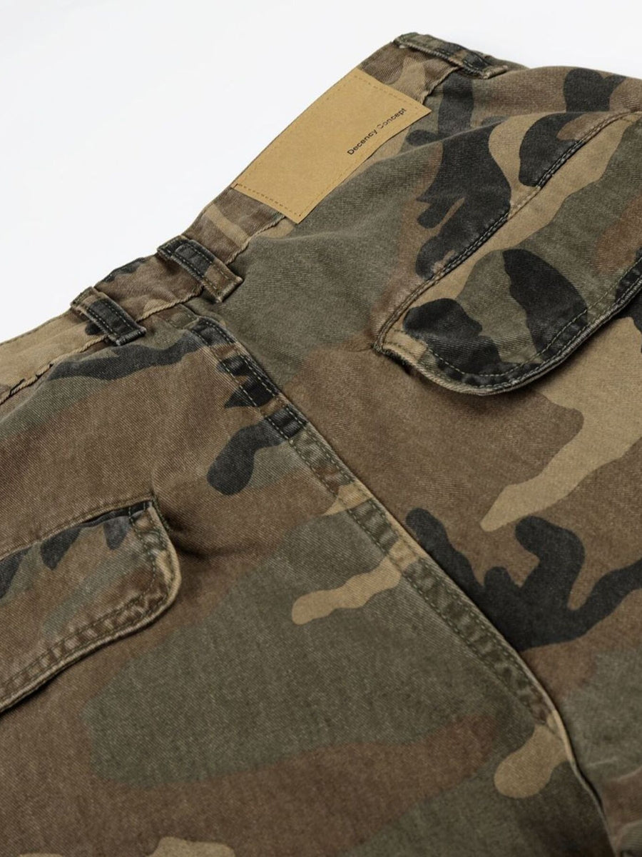 cargo pants featuring camo in Camouflage Color with 95%polyester,5%spandex Care instructions: Machine wash cold texture
