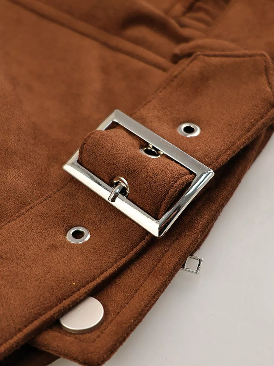 brown with moto jacket with zipper 22