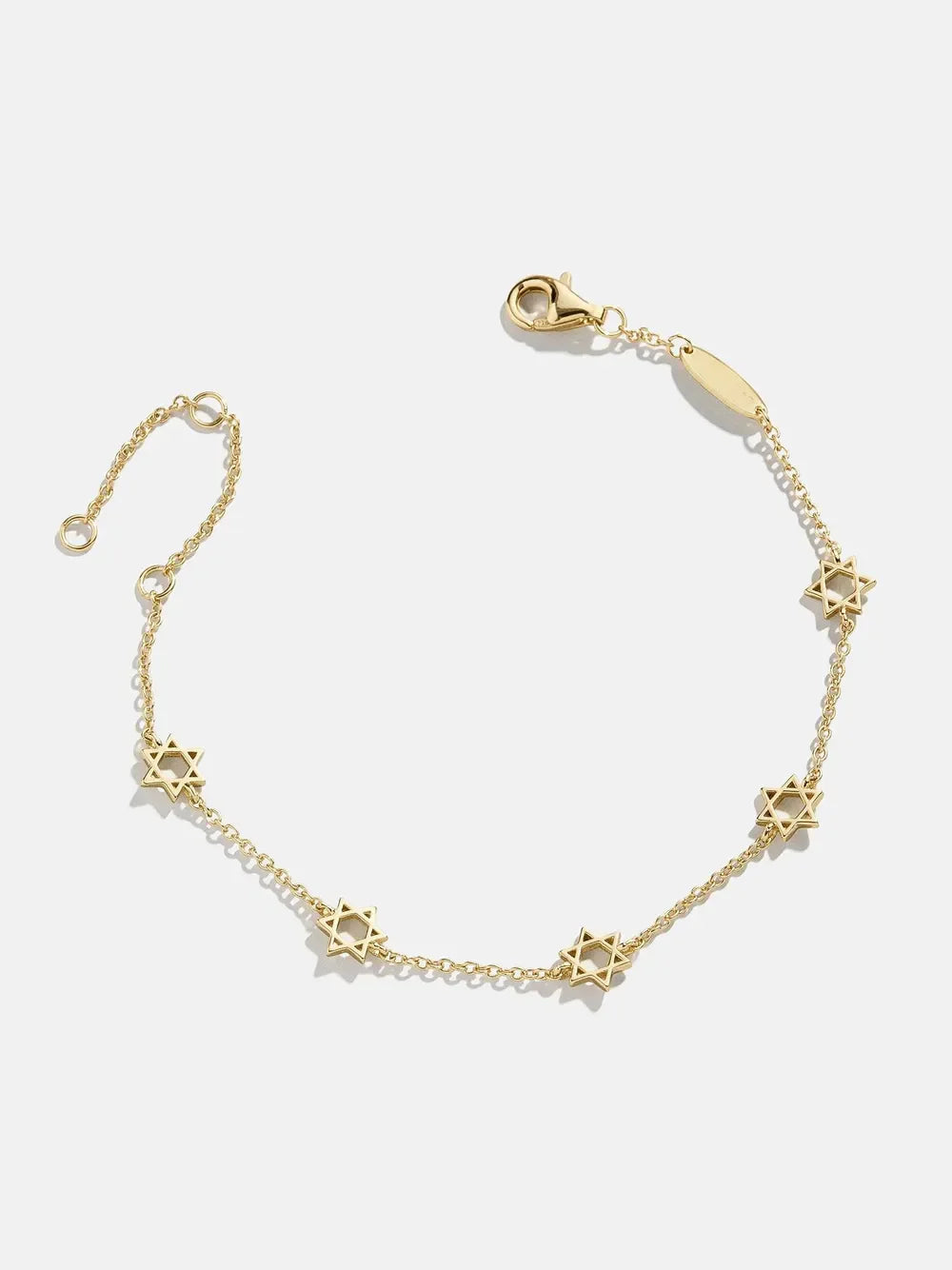 Gold chain bracelet with star charms