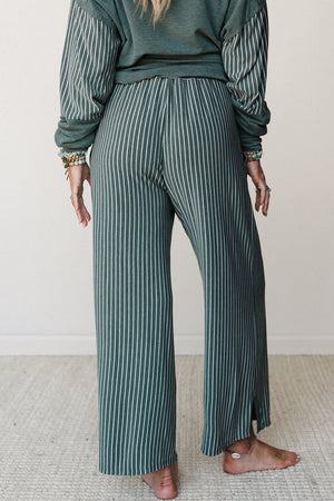 dark teal relaxed lounge set with crew neck