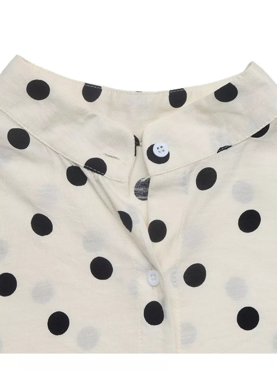 Polka Dot Button-up Shirt option 9