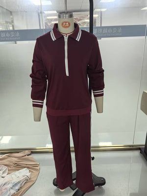 sweatshirt and pants set in Tangerine