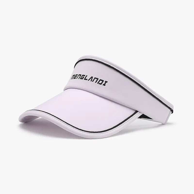 Visor with contrast piping and text detail, light purple