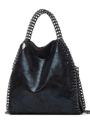 Chain Strap Slouchy Crossbody Bag in black with chain strap