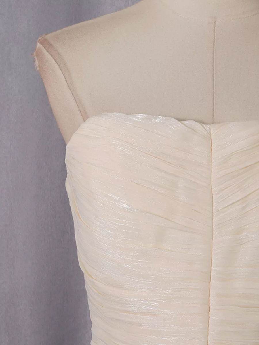 Strapless Ruffle Ruched Mini Dress option 10