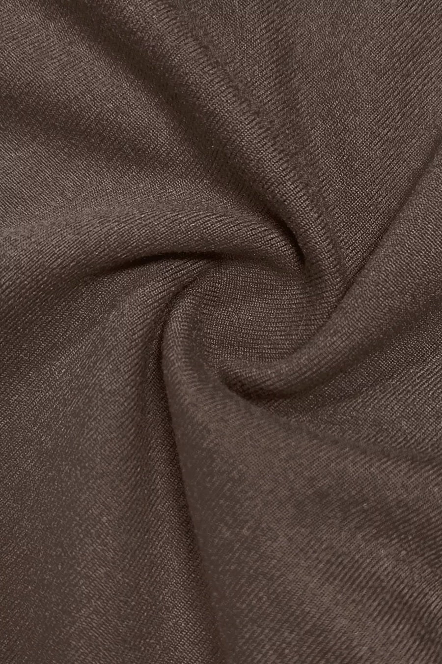 Coffee Brown, Layered Long Sleeve V-neck Mini Dress in Coffee Brown