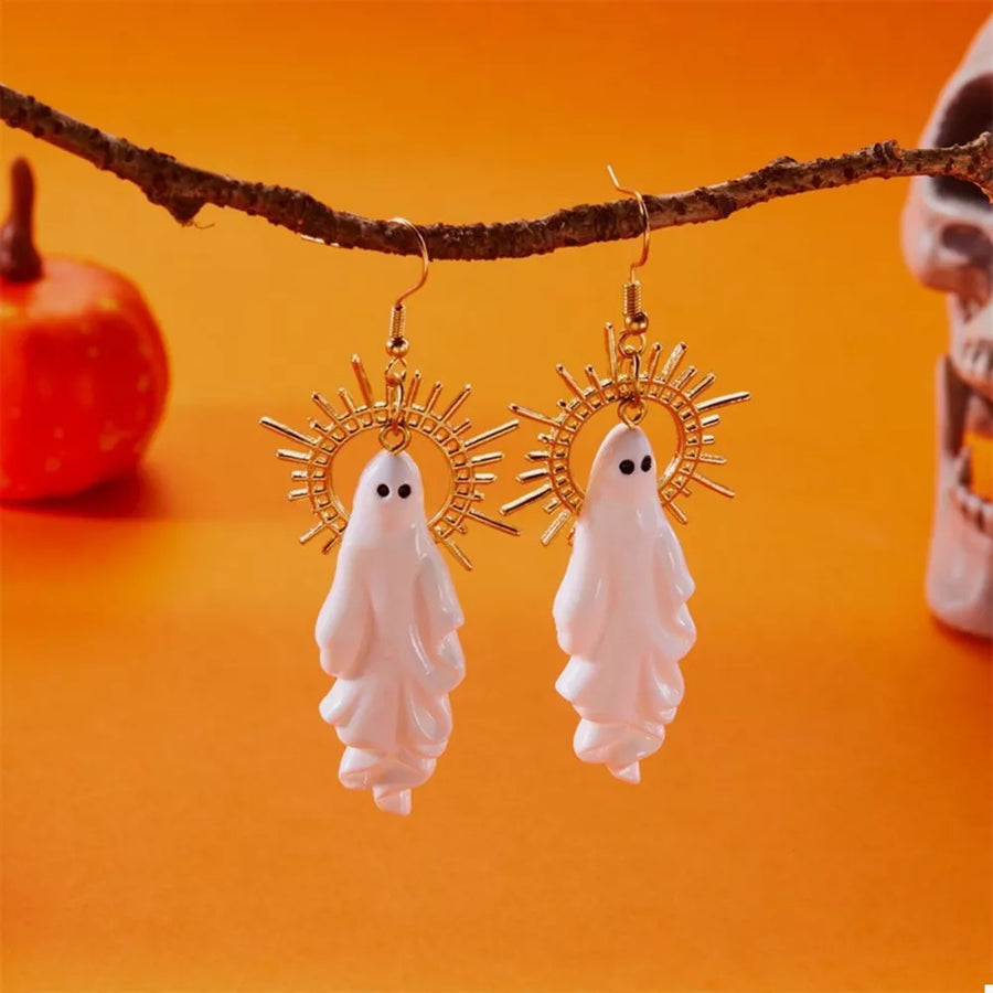 white earrings with 3 inches and hook