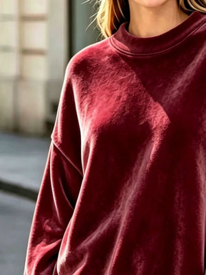 streetwear sweatshirt in Pink with crew neck