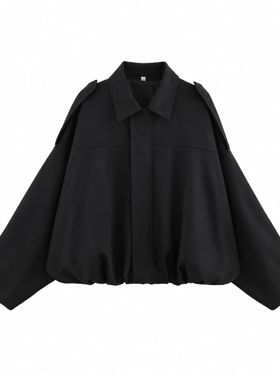 Polyester 100% Care instructions: Hand wash cold bomber jacket in Burgundy with oversized silhouette