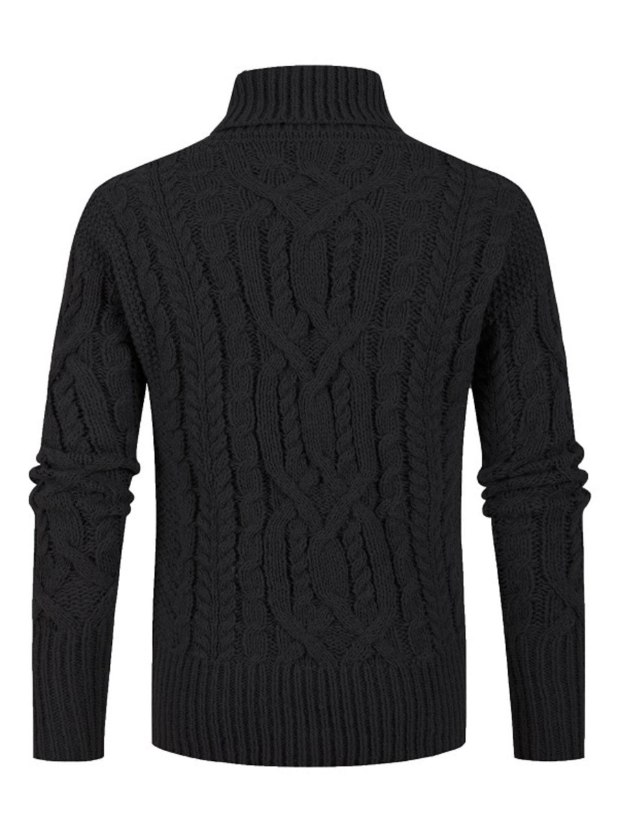 slate gray pullover sweater with stretch and long sleeve