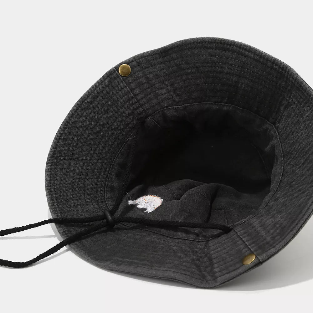 polyester Imported Size &amp hat in Black with bucket silhouette