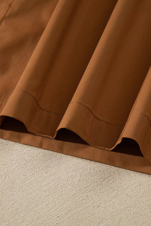 rust maxi dress with pullover and color-block