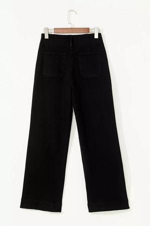 2-button High Waist Flared Jeans option 7