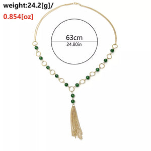Elegant Tassel Pendant 18k Gold-plated Necklace option 10