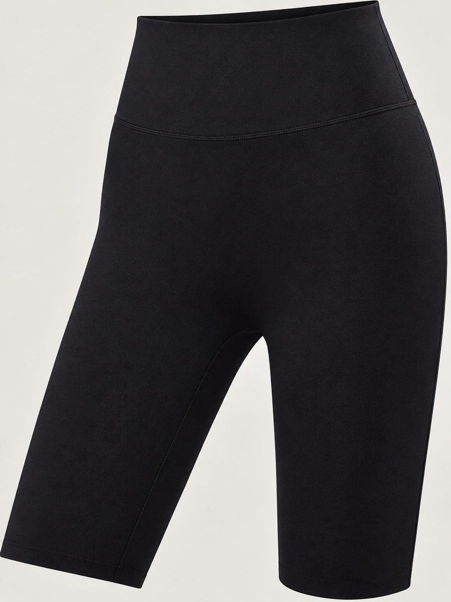 bike shorts in Milky Green with high-waisted and bermuda