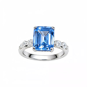 ring featuring geometric in silver with 925 sterling silver, Zircon Care instructions: Avoid wearing during exercise, as