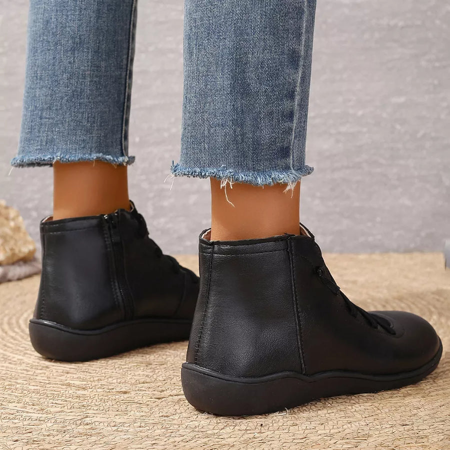 PU Leather, Rubber Imported Size &amp ankle boots in Blue with regular silhouette