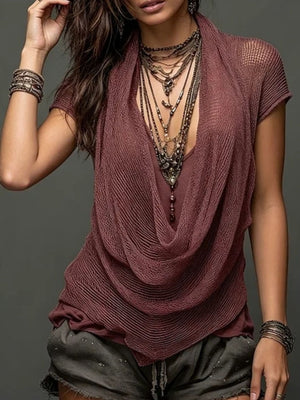 cover-up in Burgundy with sheer and hip-length